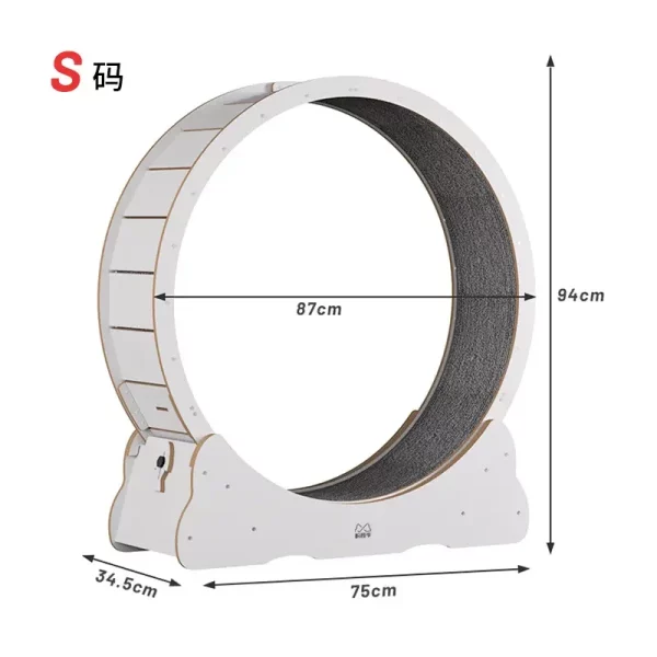 Roue d'exercice chat en bois