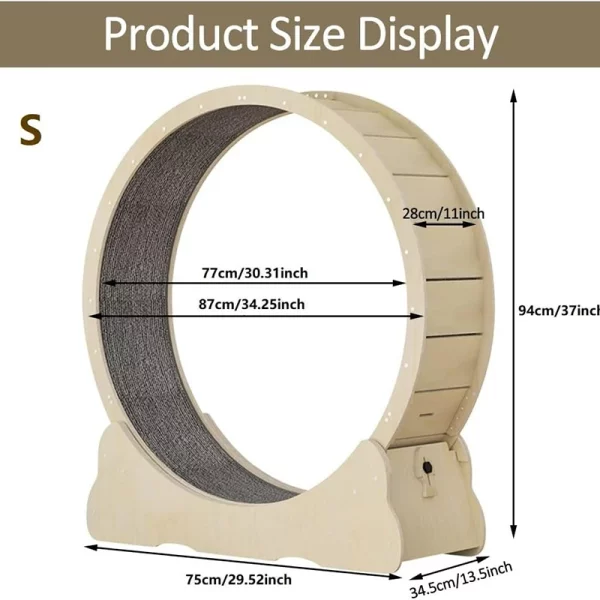Roue d'exercice et grattoir pour chat