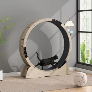 Roue Chat Fitness en bois